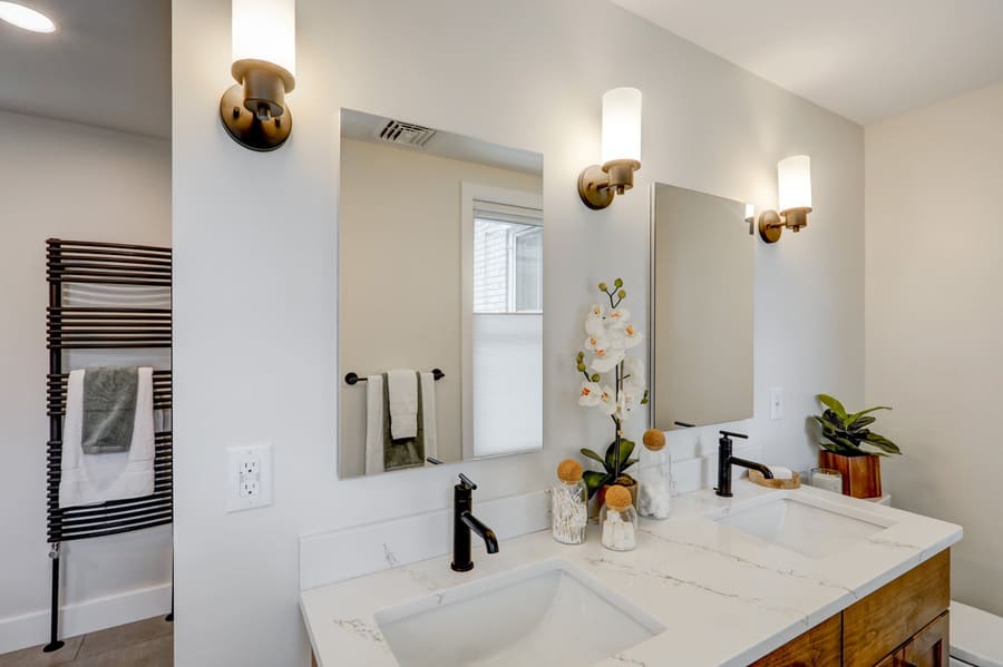Lancaster Bathroom Remodel with double vanity