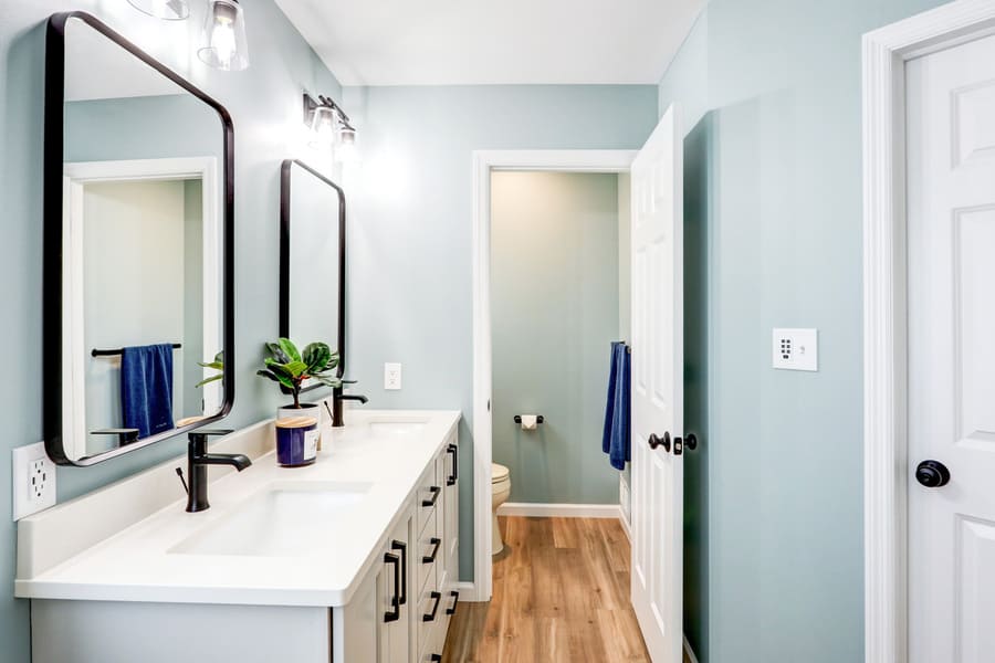 Lititz Primary Bathroom Remodel with toilet room