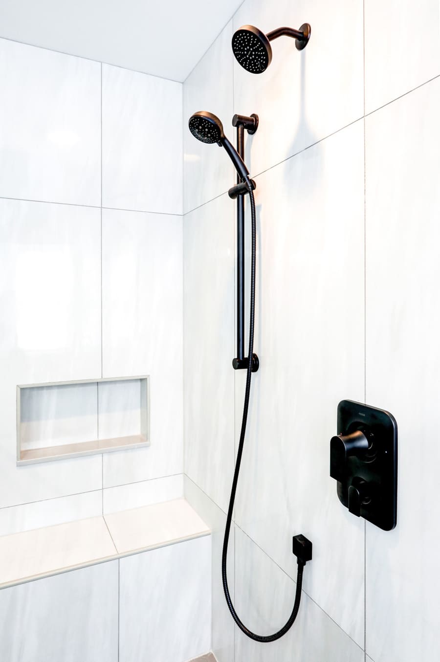 Lititz Primary Bathroom Remodel with matte black finished