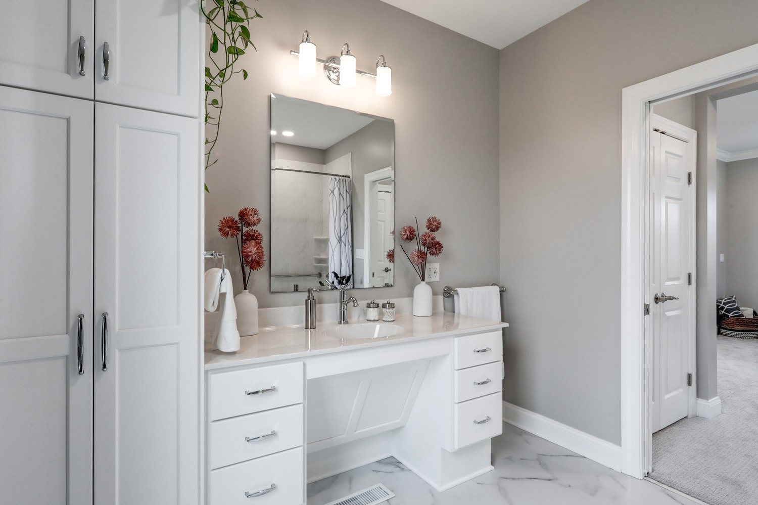 Lebanon Aging in Place Guest Suite Remodel with ada vanity