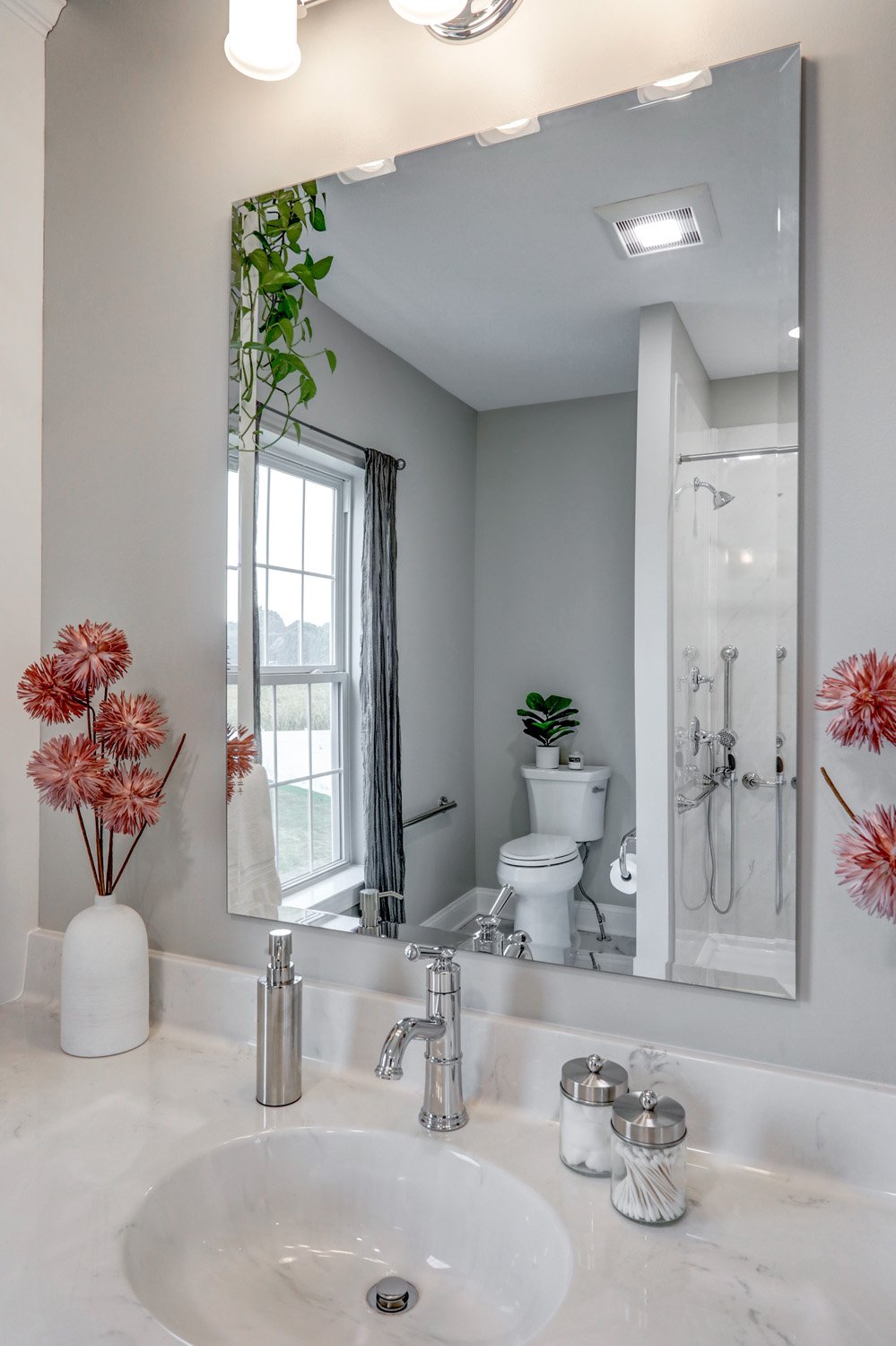 Lebanon Aging in Place Guest Suite Remodel with chrome finishes