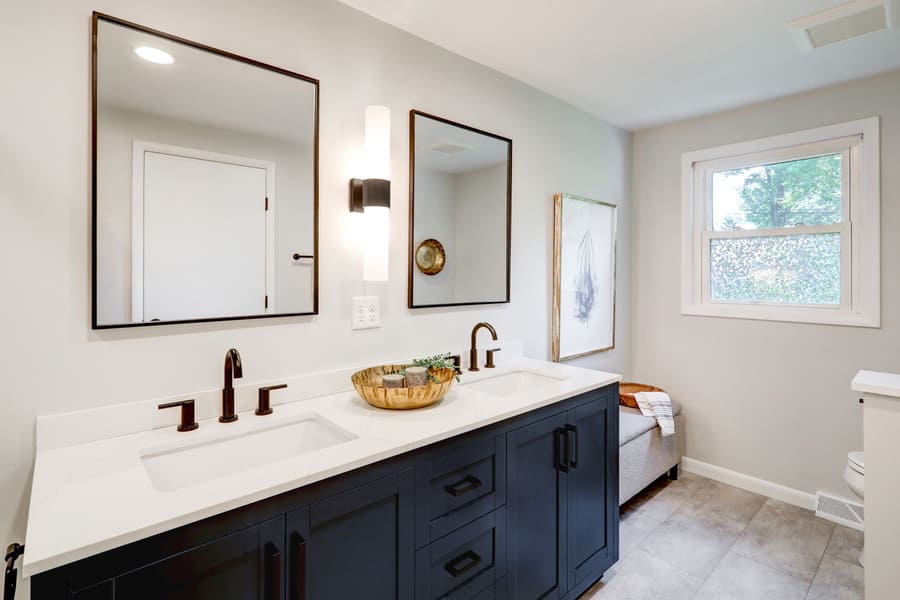 Lancaster Primary Bathroom Remodel with double vanity