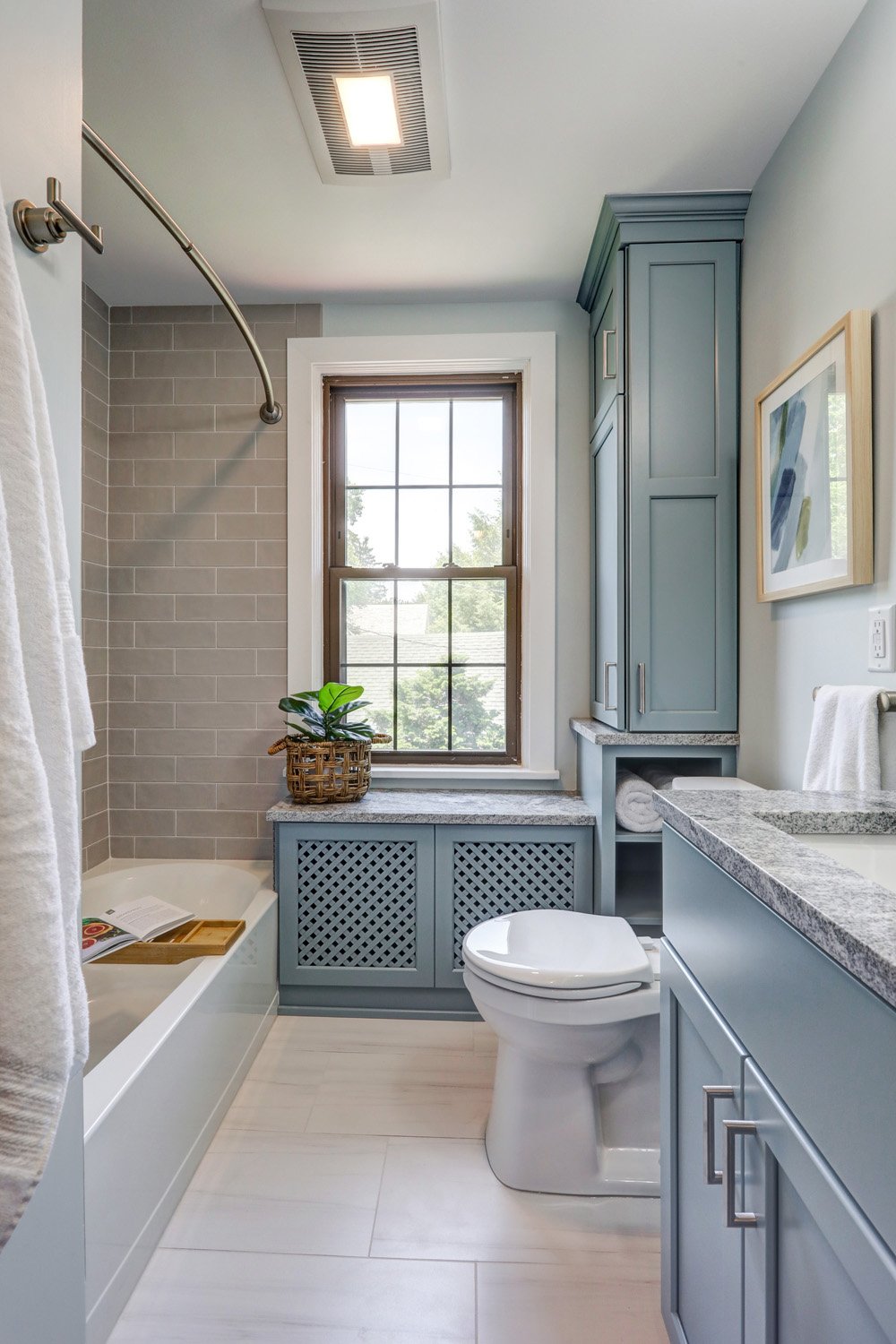 Lancaster Bathroom Remodel with lvp flooring