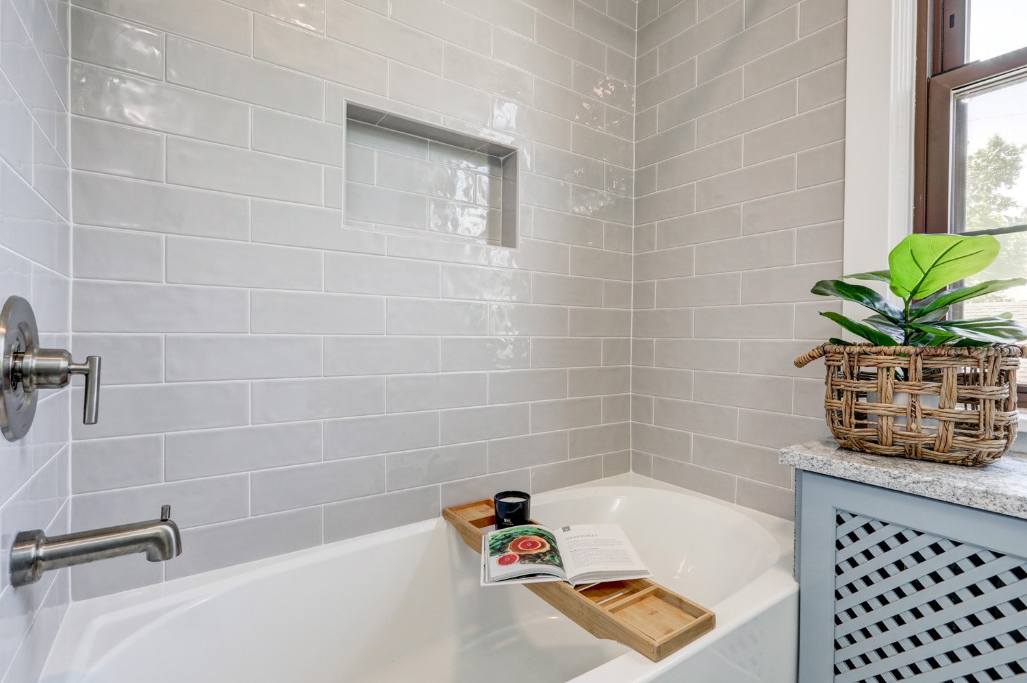 Lancaster Bathroom Remodel with bathtub shower combo