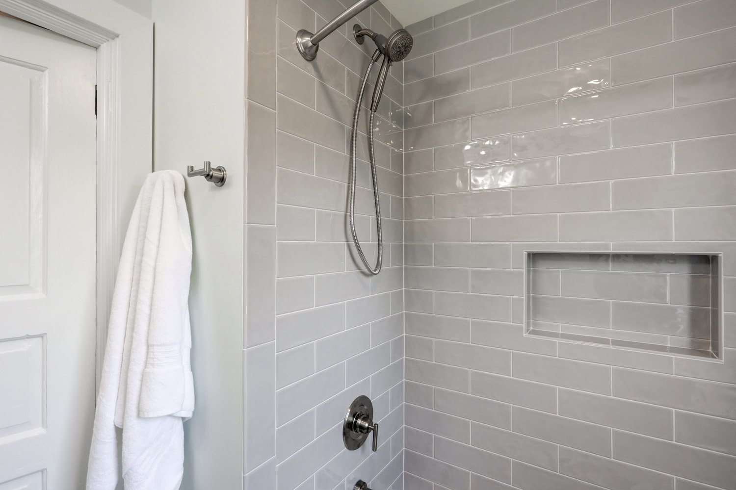 Lancaster Bathroom Remodel with shower niche