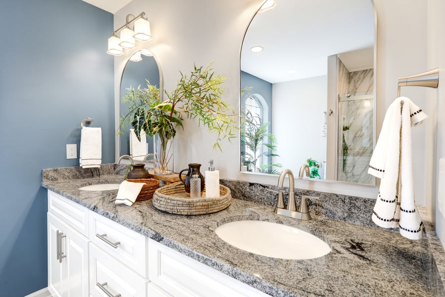 double sink vanity in Lancaster Bathroom Remodel