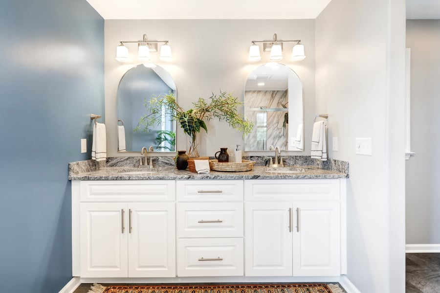 Lancaster Bathroom Remodel with double vanity
