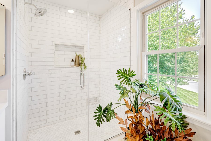 Lititz Master Bathroom Remodel with tile shower