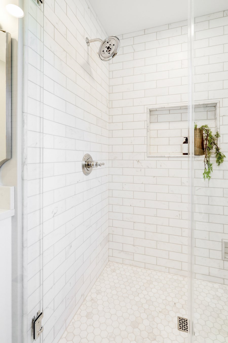 Lititz Master Bathroom Remodel with glass doors