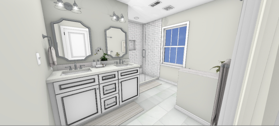 Lititz Bathroom remodel designer rendering