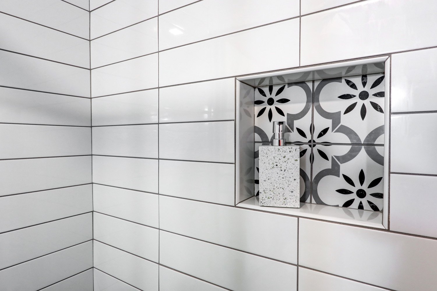 Lancaster Bathroom Remodel with shower niche