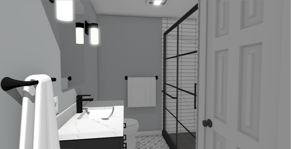Lancaster Bathroom Remodel design rendering