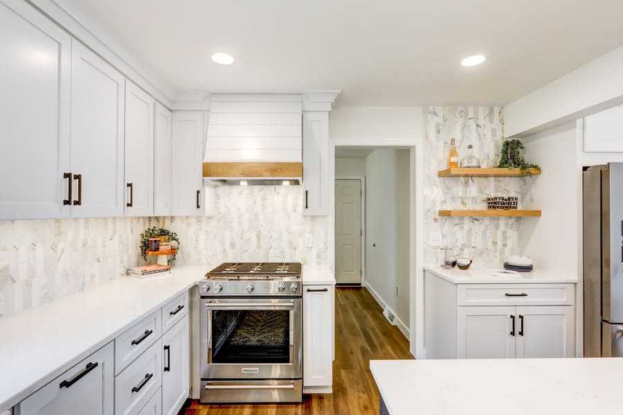 Lititz Kitchen Remodel with geometric backsplash