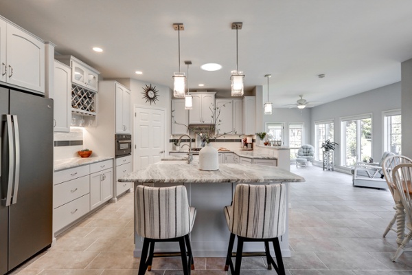 Open floor plan in Lancaster home remodel