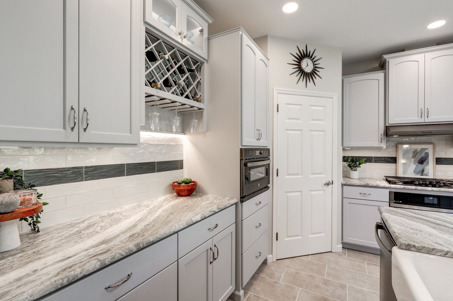Lancaster Kitchen Remodel with wine rack
