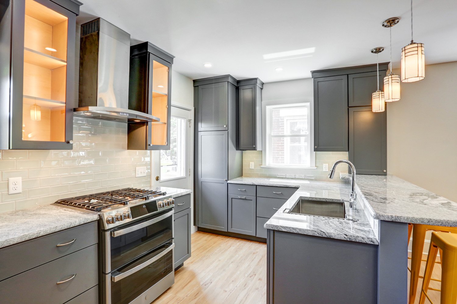 Lancaster City Kitchen Remodel with granite countertops