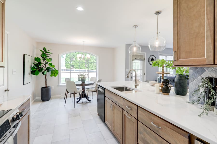 Large window by dining area in Willow Street Kitchen Remodel