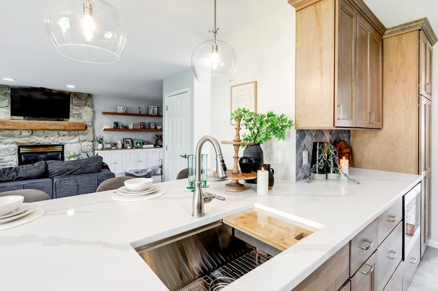 prep station and sink in Willow Street Kitchen Remodel