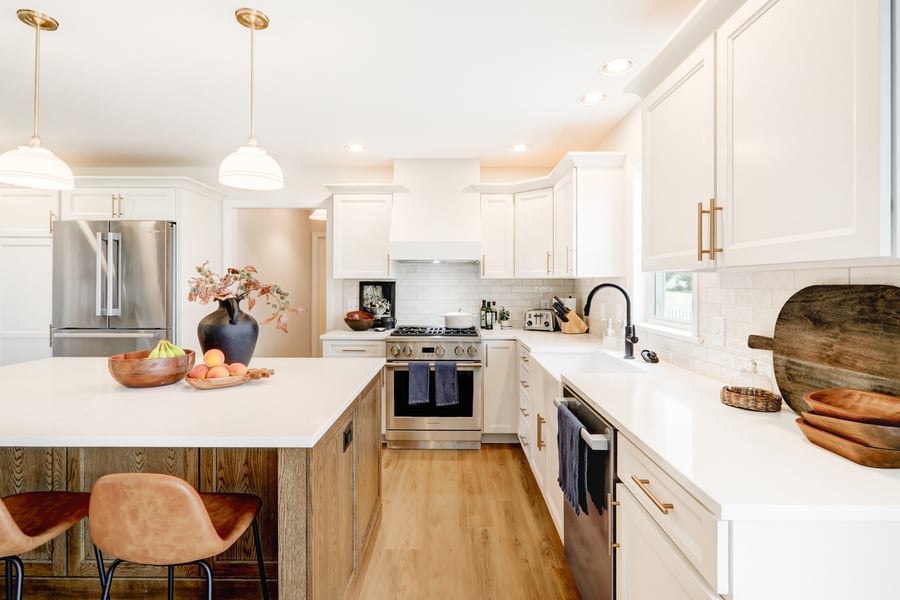 Landisville Kitchen remodel with two toned cabinets