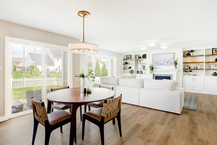 Landisville dining room and living room remodel