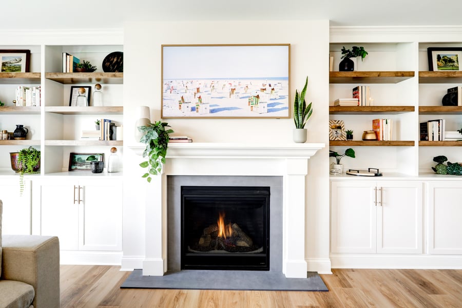 Landisville Living Room Remodel with fireplace