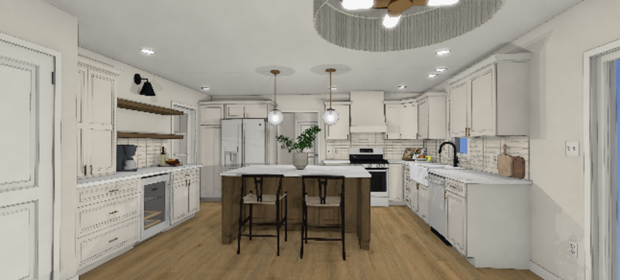 Landisville Kitchen Remodel design rendering