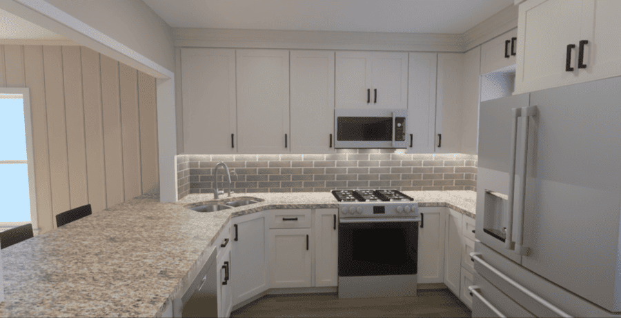 Lancaster kitchen Remodel design rendering