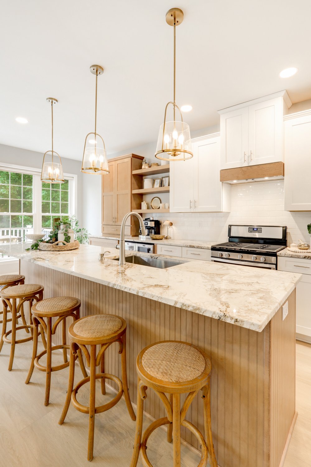 Lancaster Kitchen Remodel with beadboard island