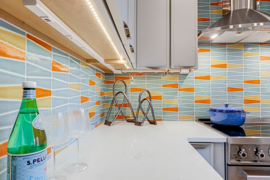Landisville Kitchen Remodel with mid century backsplash