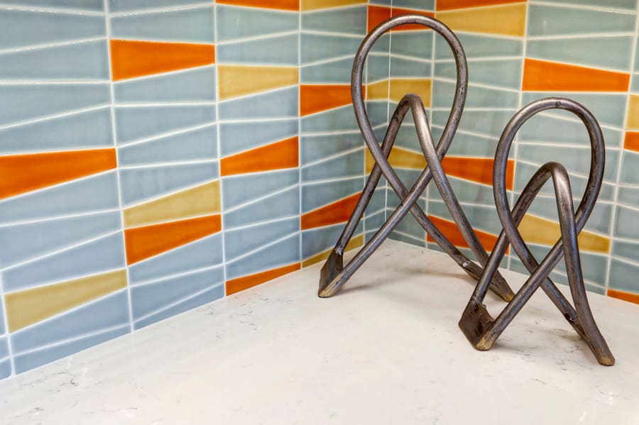retro backsplash in Landisville Kitchen Remodel 