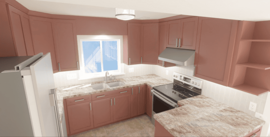 Lancaster Kitchen Remodel design rendering