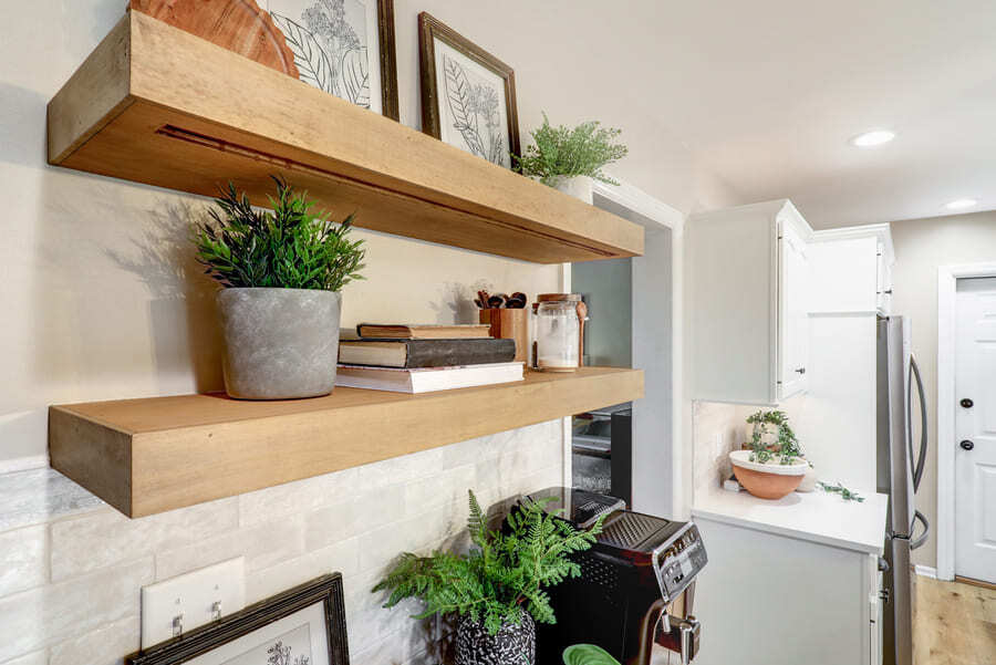 open air shelves in Conestoga Valley Kitchen Remodel
