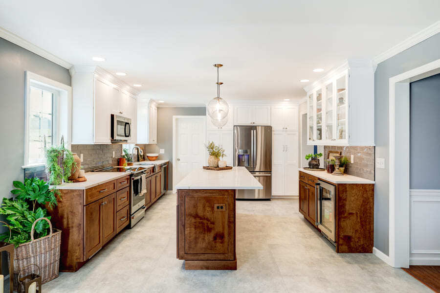 large island in Lititz Kitchen Remodel 