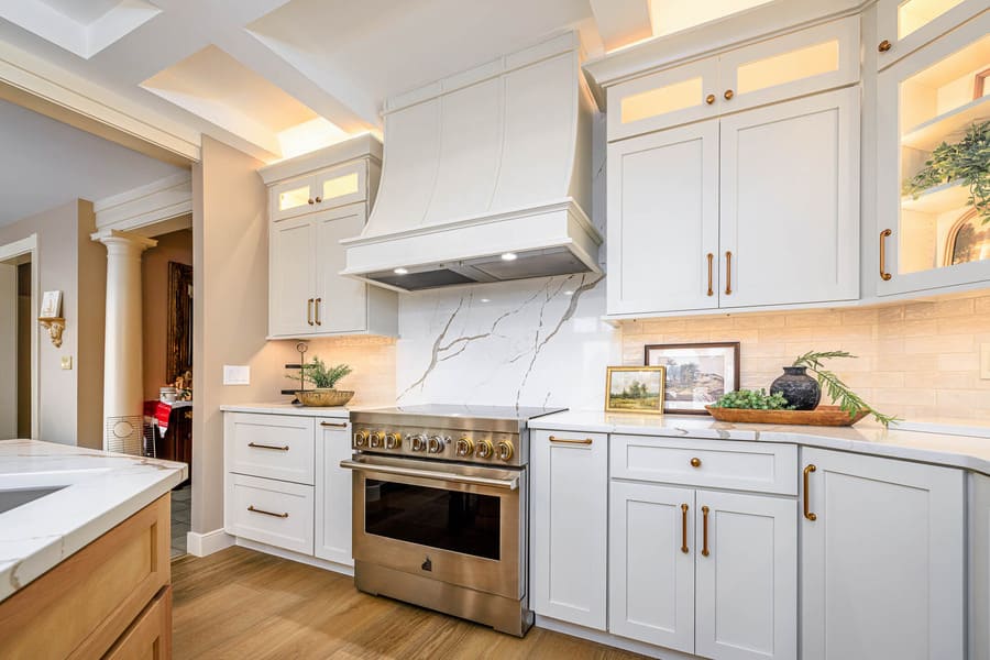Lititz Kitchen Remodel with custom range hood and under cabinet lighting