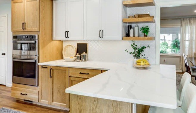 quartz countertop in kitchen remodel in lancaster, pa