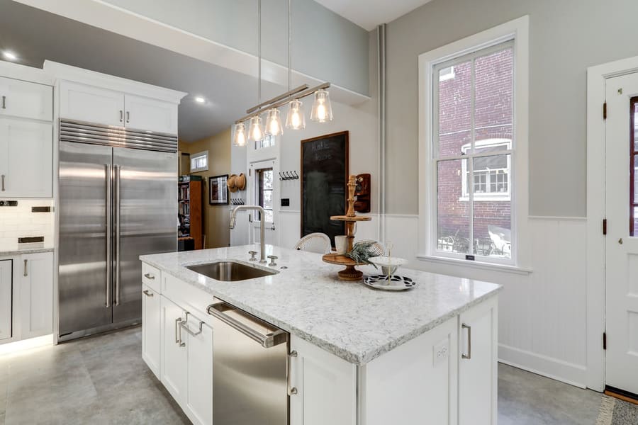 Lancaster Kitchen Remodel with island and stainless steel appliances
