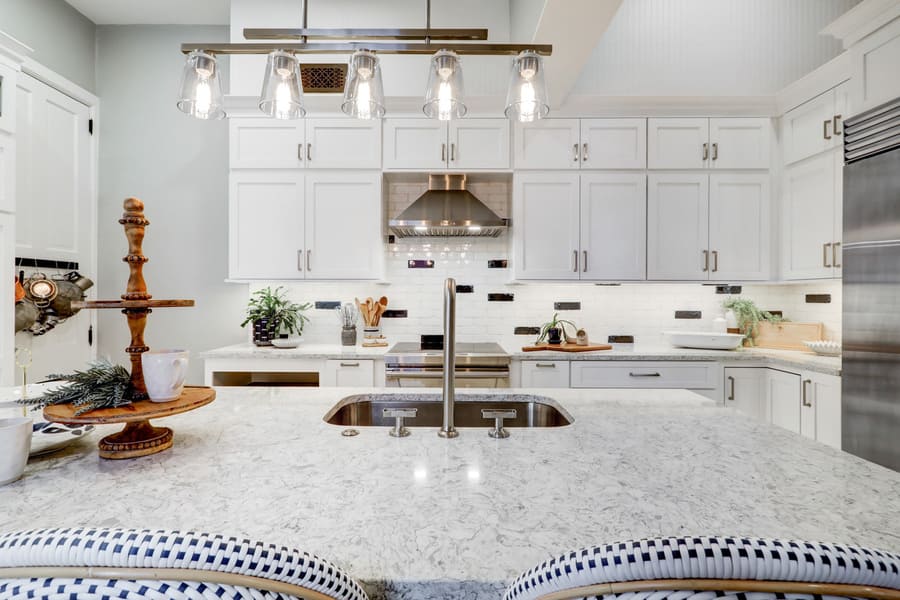 Lancaster Kitchen Remodel with large island with sink