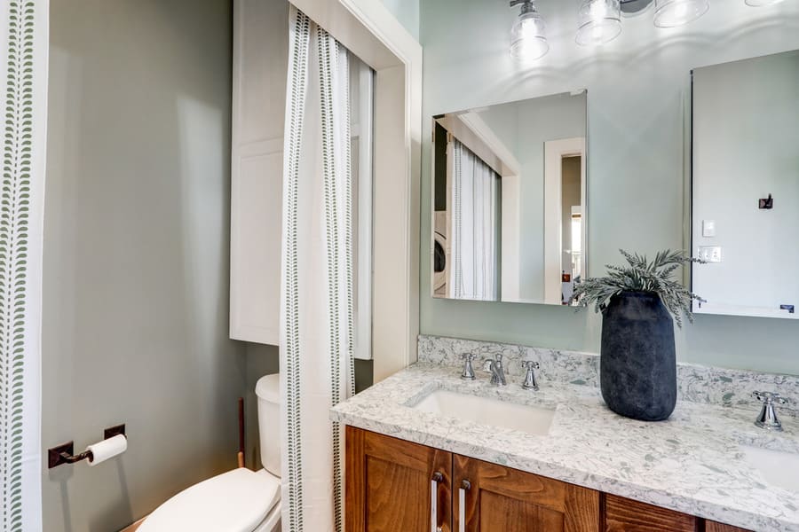 quartz countertop in Lancaster Primary Bathroom Remodel