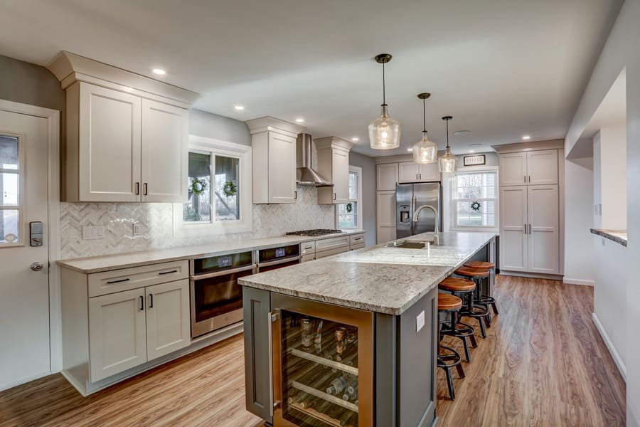 Lancaster Kitchen Remodel with beverage fridge
