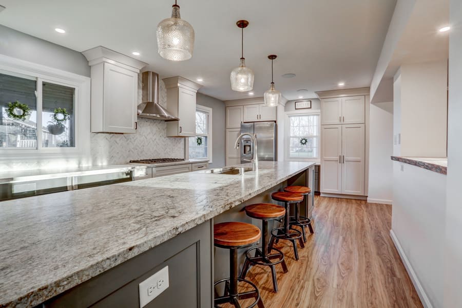 Lancaster Kitchen Remodel with island with island seating
