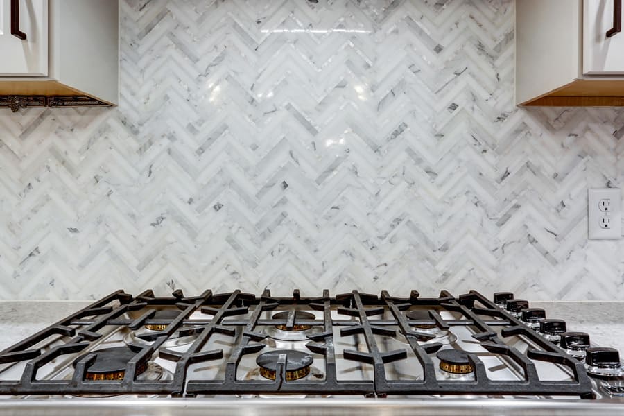 Lancaster Kitchen Remodel with herringbone backsplash