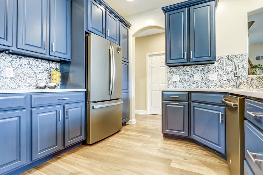 Lancaster Kitchen Remodel with blue backsplash