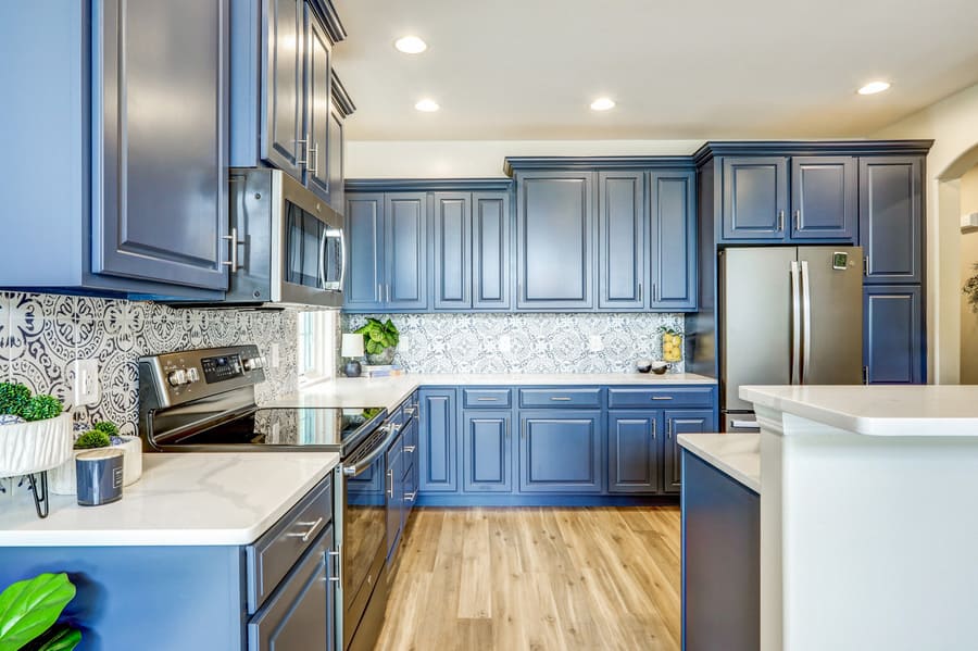 Lancaster Kitchen Remodel with blue cabinets