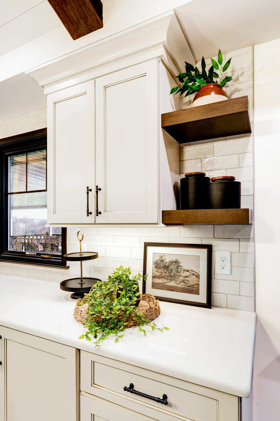 open air shelves in Lancaster Kitchen Remodel