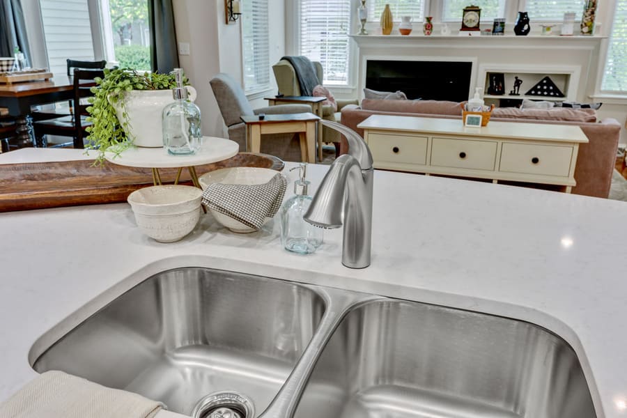 West Lampeter Kitchen Remodel with double bowl stainless steel sink