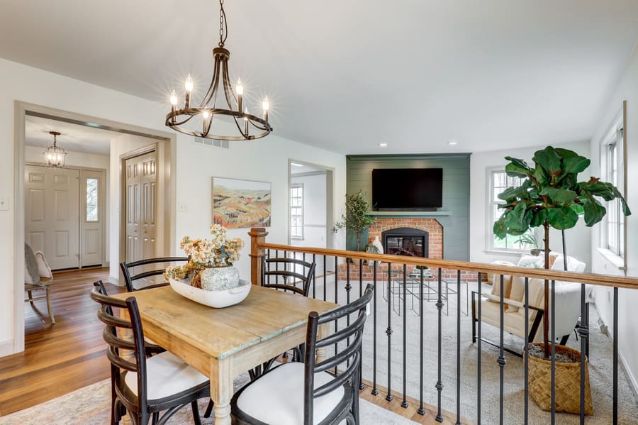 Strasburg kitchen remodel with open view of family room