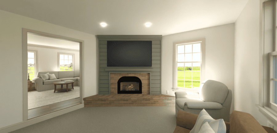 Family Room Design Rendering