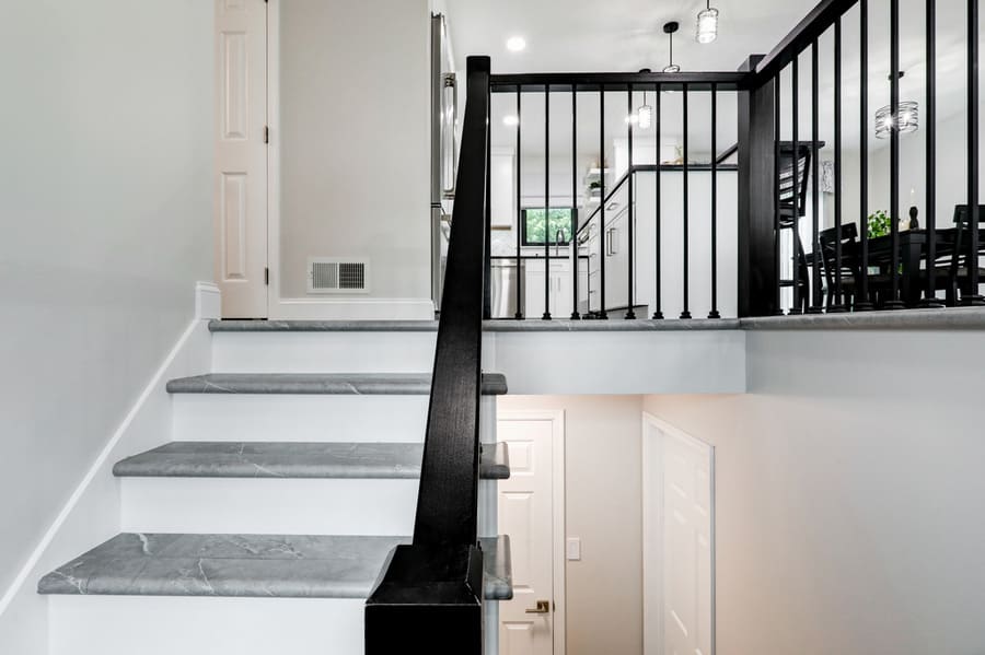 Rohrerstown First Floor Remodel entryway and stairs