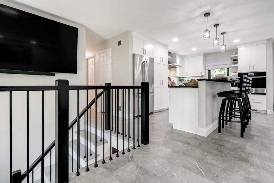 Rohrerstown First Floor Remodel with matte black accents