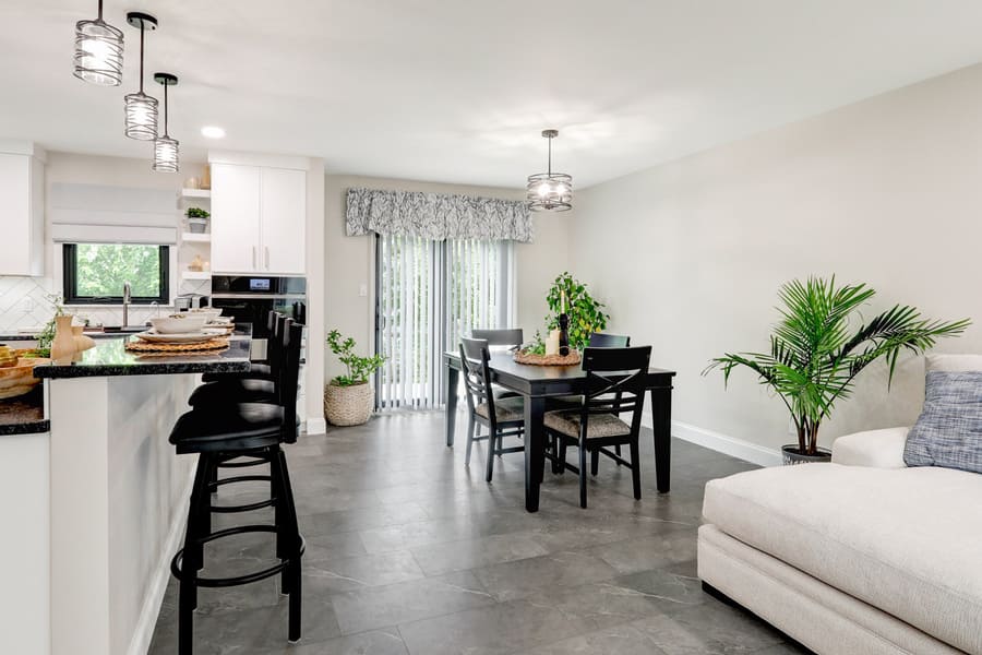 Rohrerstown First Floor Remodel with dining room and island seating